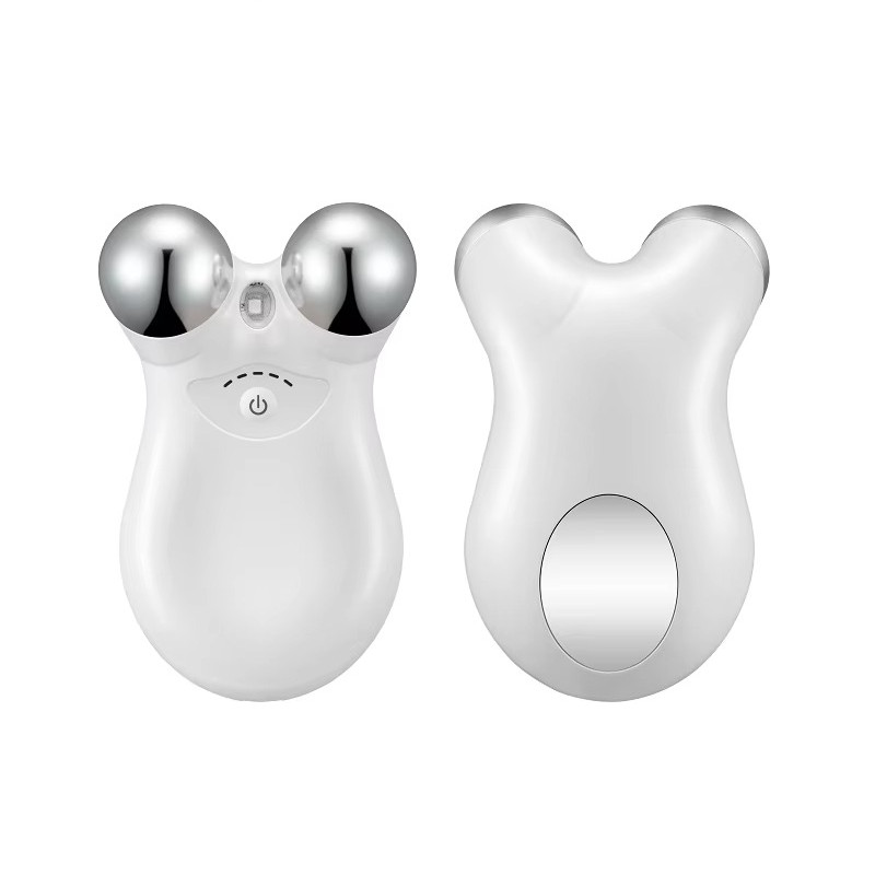 Portable Dual-Head Microcurrent Face Roller Handheld Beauty Device for Face and Neck Lifting Massager