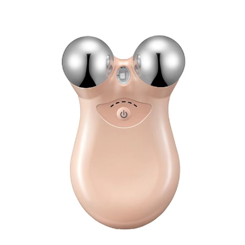 Portable Dual-Head Microcurrent Face Roller Handheld Beauty Device for Face and Neck Lifting Massager