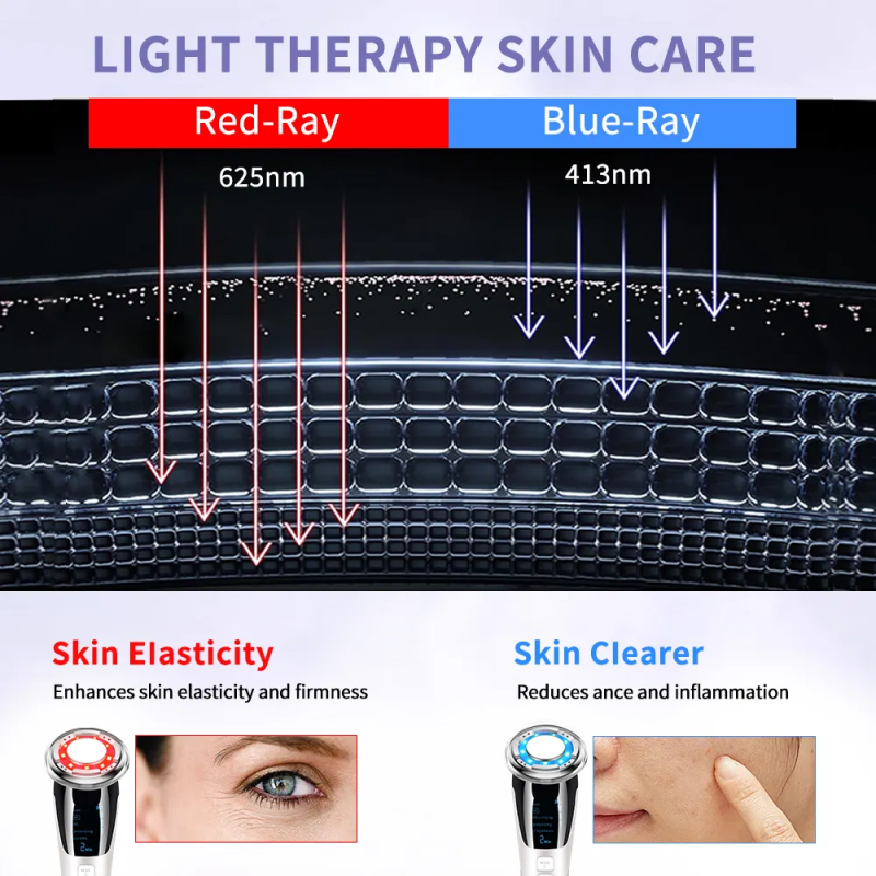 Home Use 5 in 1 Face Lift Device Skin Beauty Device for Face Eye Neck Lifting Electric Masajeador Facial Massager Skin Care Tool