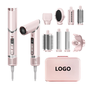OEM Brand Hot Air Brush Styler Professional Foldable Hiar Dryer 8 in 1 Dryer Machine for Hair Multi Styler