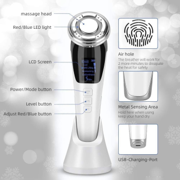 Home Use 5 in 1 Face Lift Device Skin Beauty Device for Face Eye Neck Lifting Electric Masajeador Facial Massager Skin Care Tool