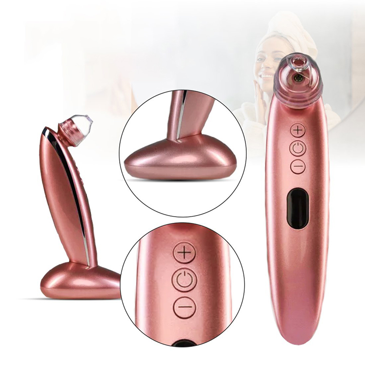 Silicone Vacuum Pore Cleaner Face Beauty Machine Acne Removal and Blackhead Extractor Kit Black Nose Remover